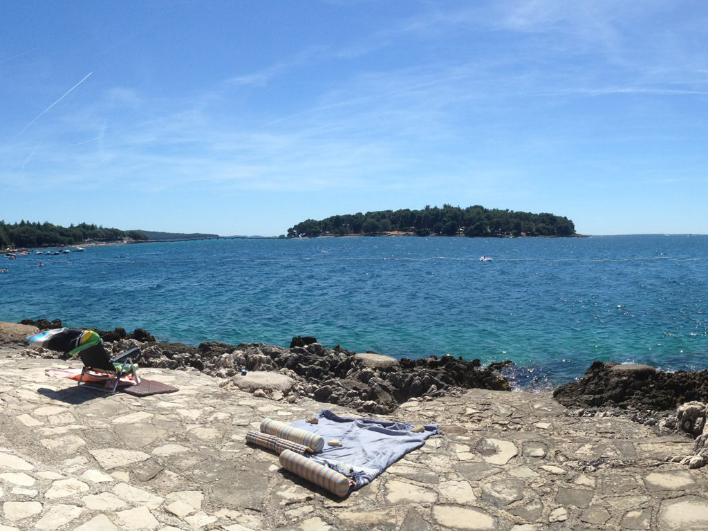 Lekker op het strand liggen in Kroatië