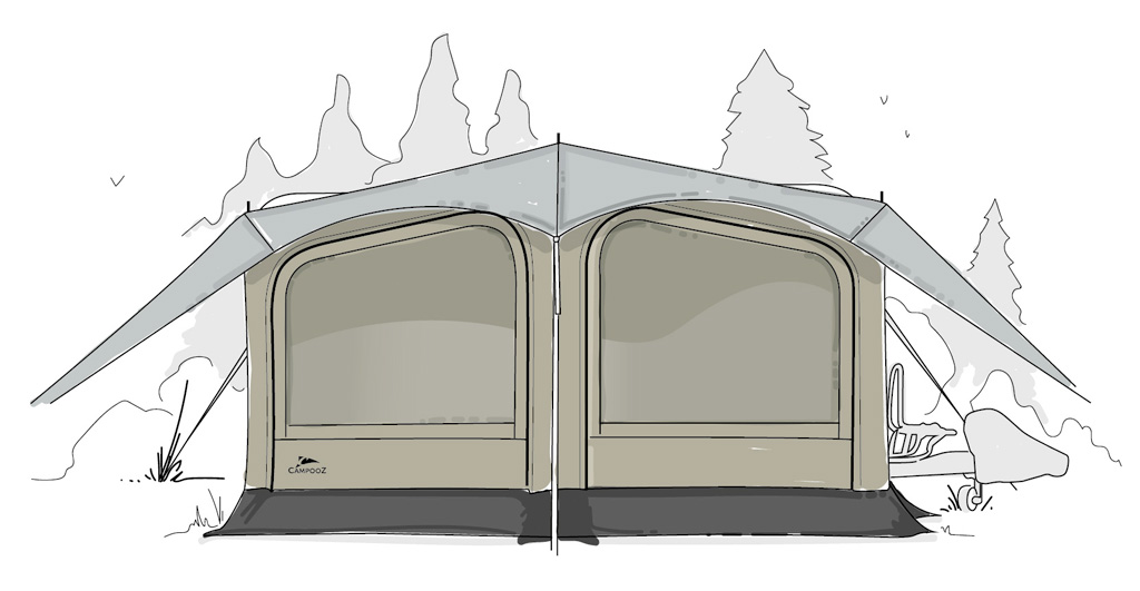 De nieuwe Caravanning voortent van Campooz