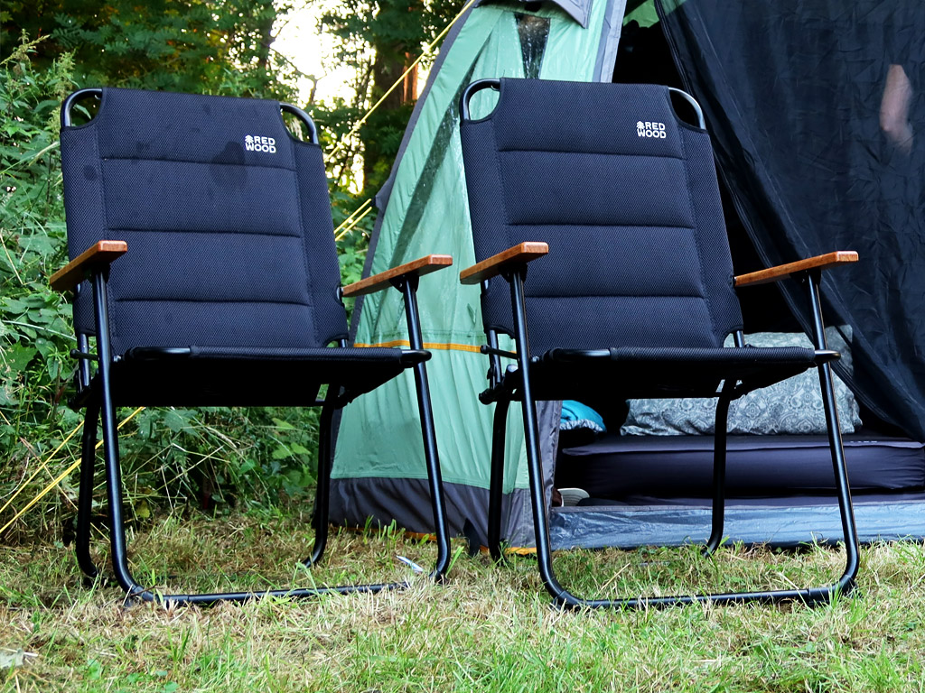 De campingstoelen van het merk Redwood