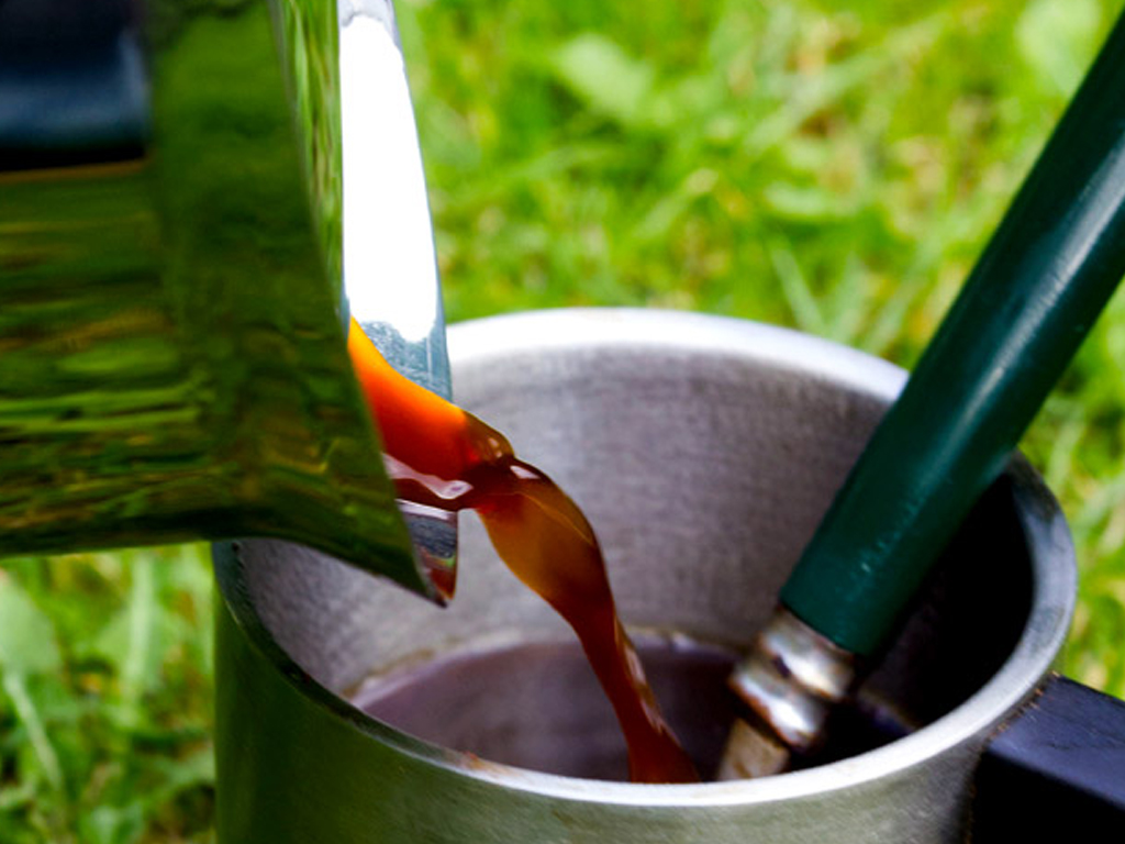 Koffie zetten op de camping