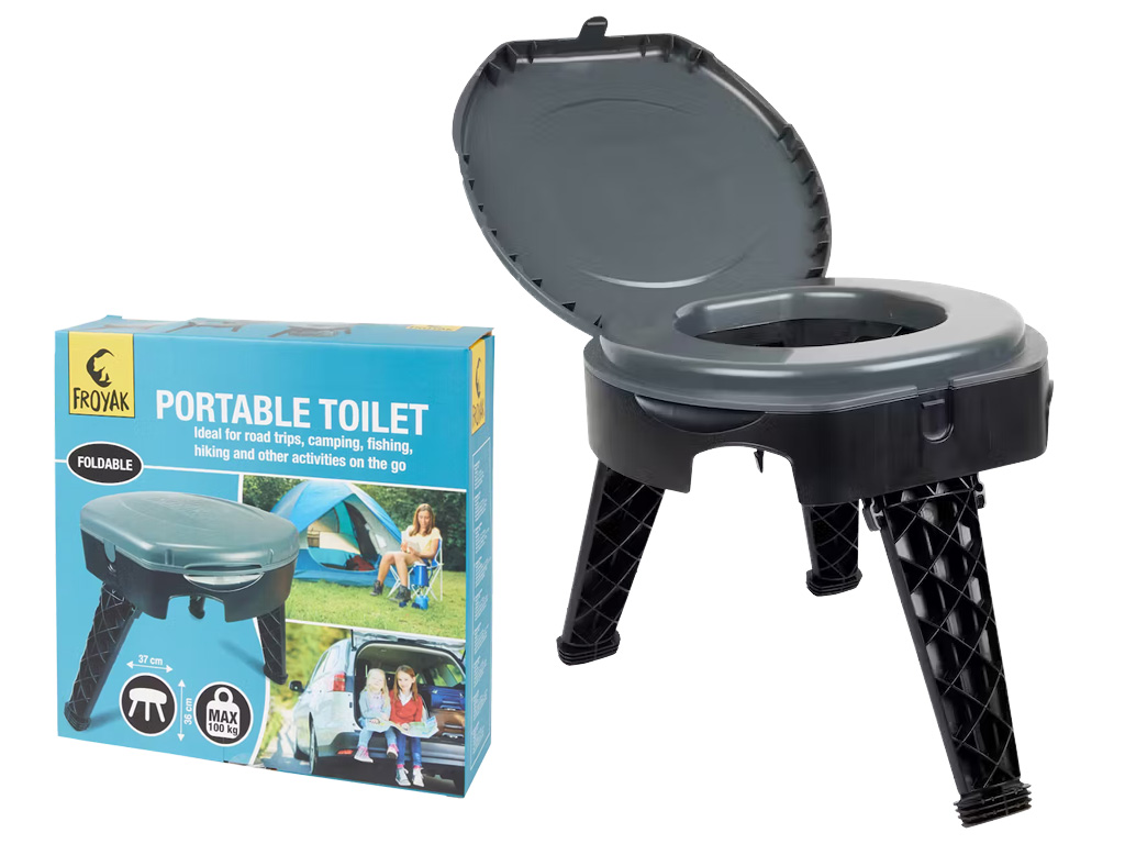 Draagbaar camping toilet van de Action