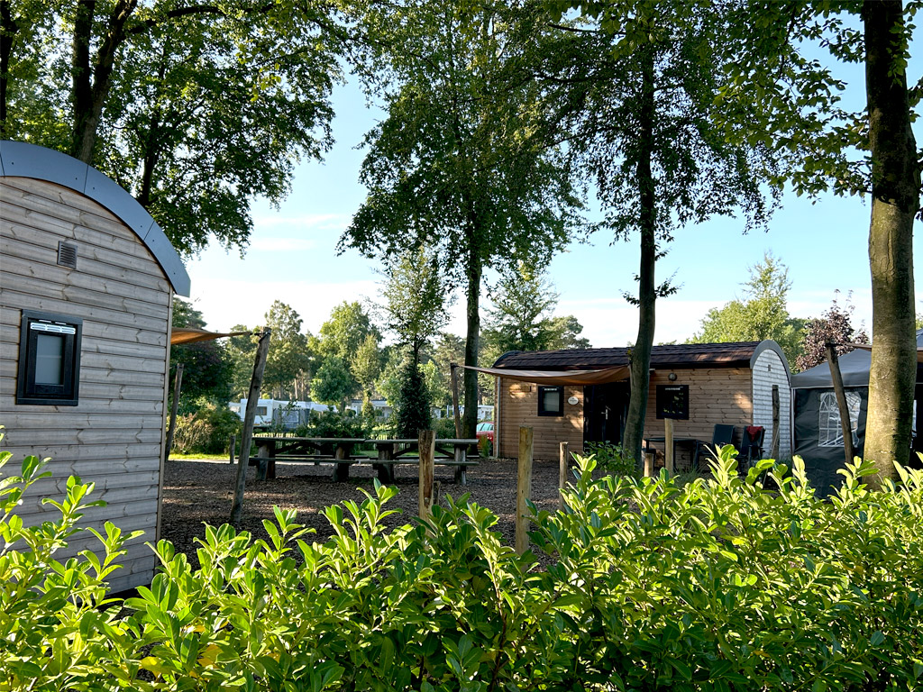 Luxe accommodaties op een camping