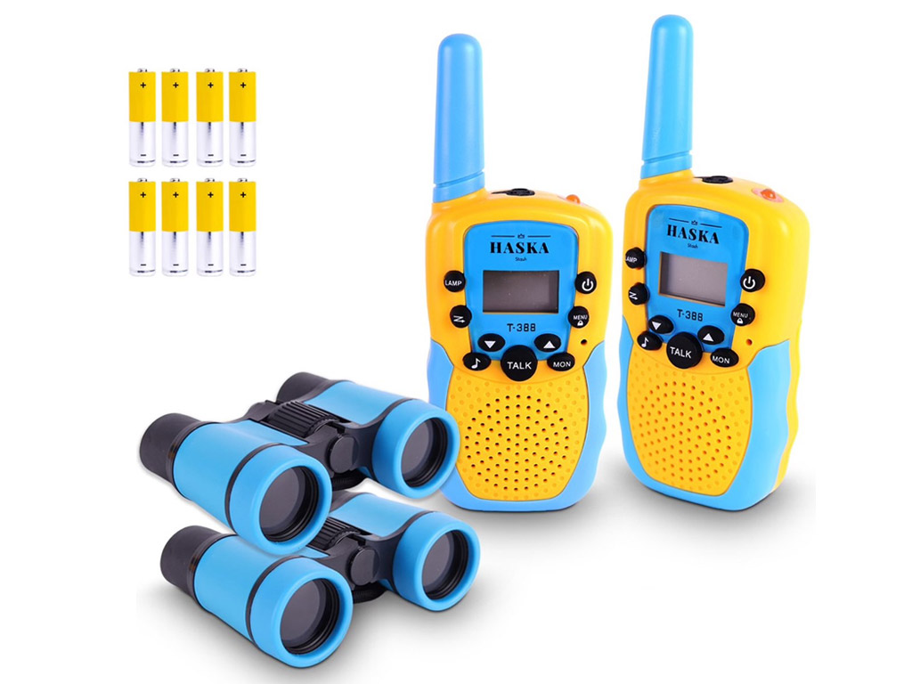 Walkie talkie en verrekijker cadeau kinderen kamperen