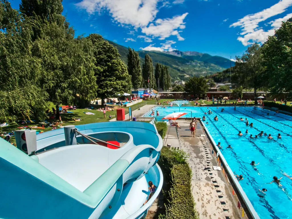 Aan de rand van het gezellige stadje Visp in Wallis&nbsp;in Zwitserland