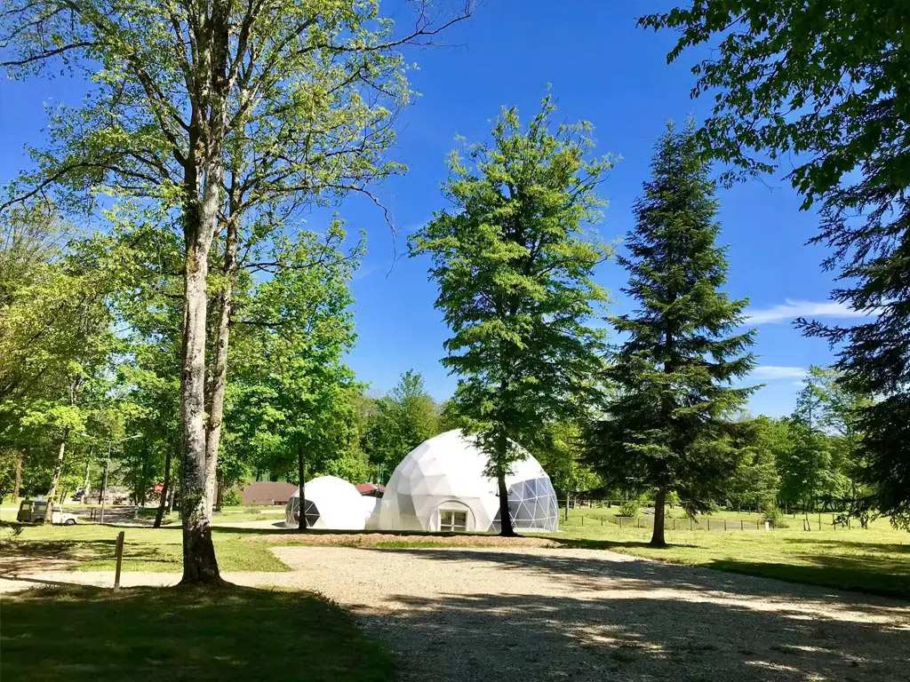 Kasteelcamping met eigen klimparcours in de bossen