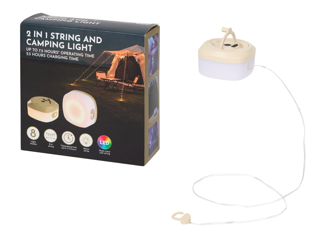Lichtsnoer voor op de camping bij de Action