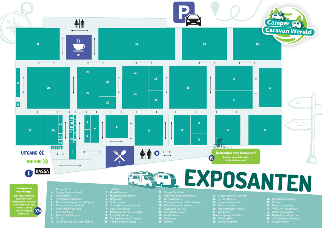 Plattegrond Camper en Caravan Wereld 2020