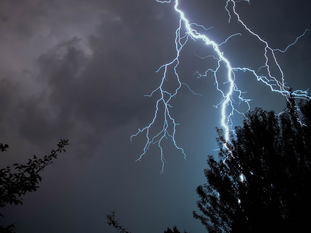 Onweer op de camping