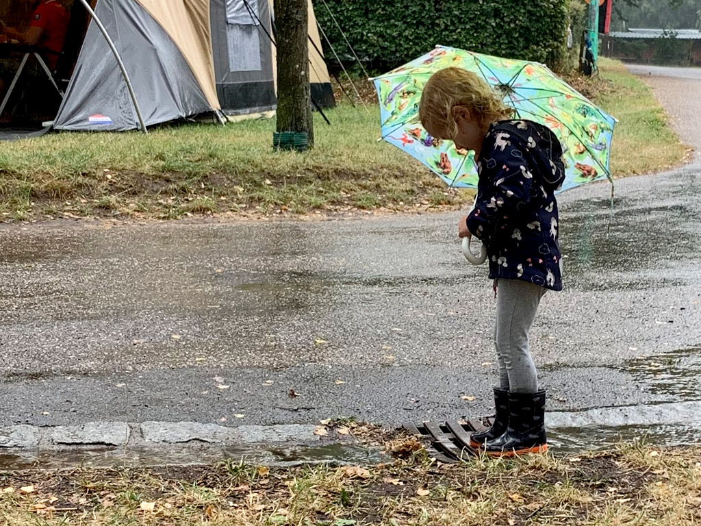 regen op de camping