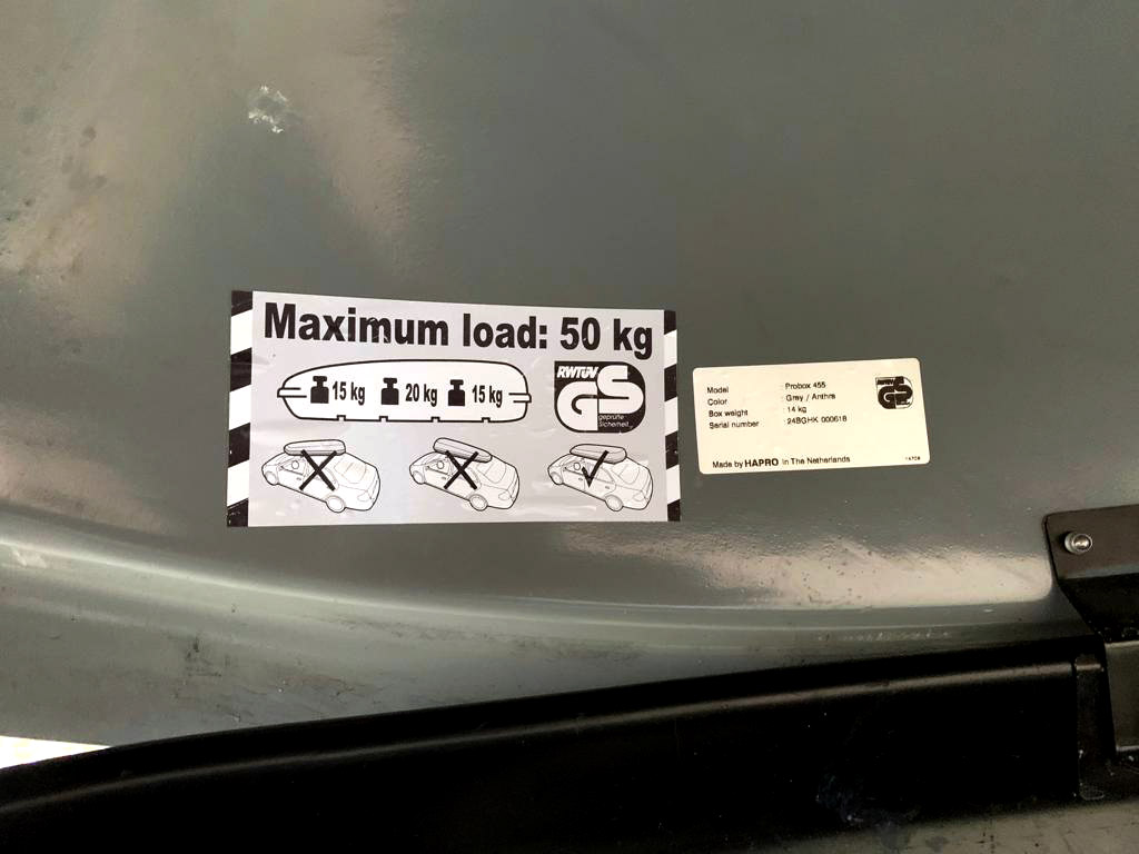 Hoeveel gewicht mag er in een dakkoffer?