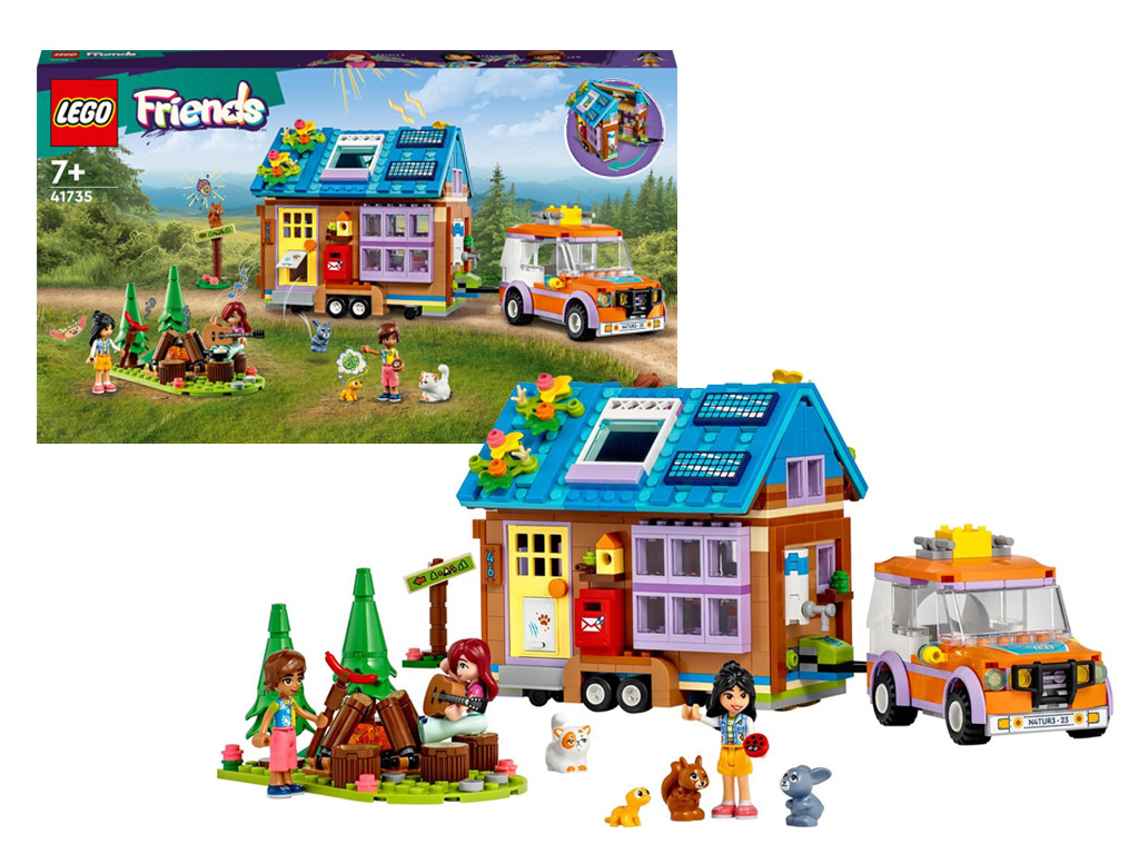 LEGO Friends Tiny House Kampeerset met Bos, Huisdieren en Speelgoedauto - 41735